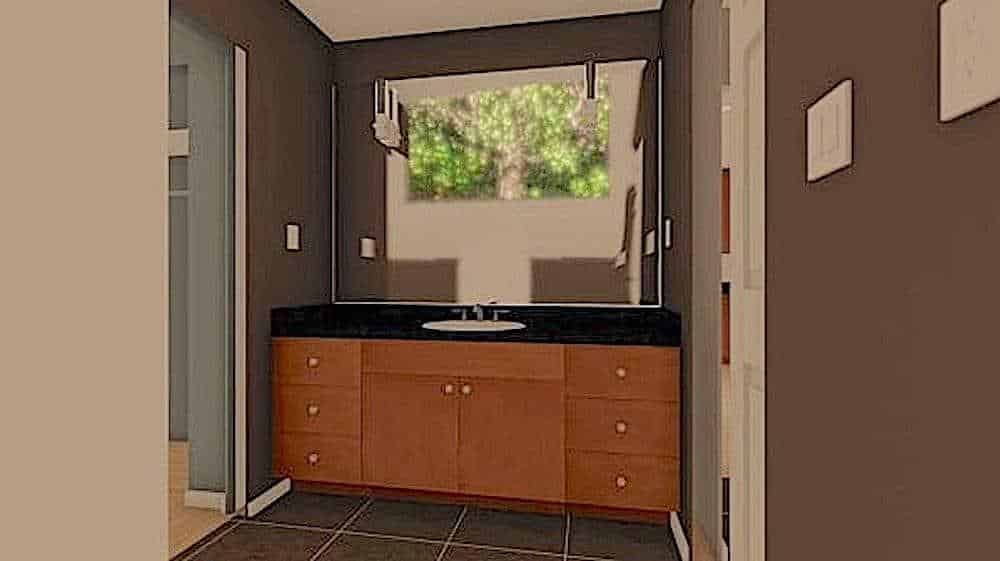 Master Bathroom of this 1-Bedroom, 624 Sq Ft Plan - 177-1054
