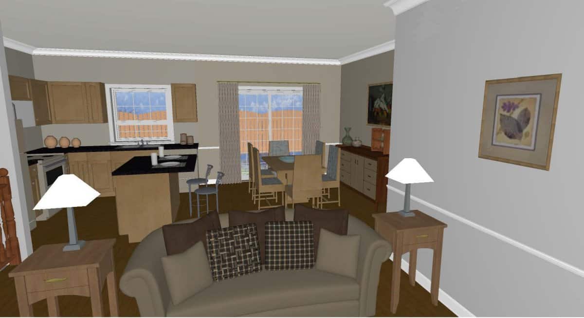 Great Room of this 3-Bedroom, 1244 Sq Ft Plan - 177-1055