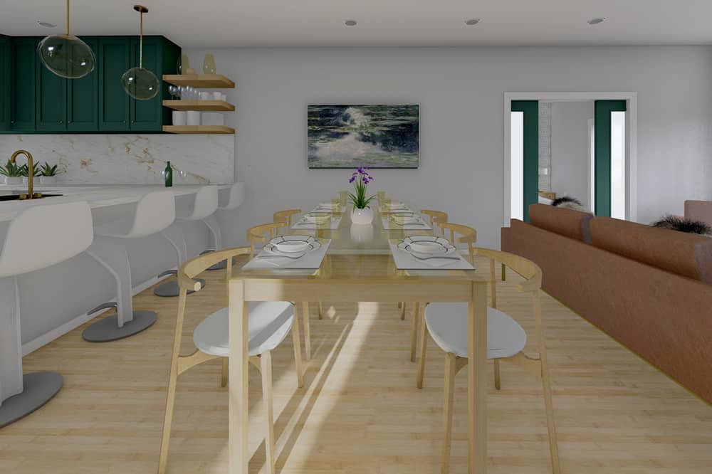 Dining Room of this 1-Bedroom,1024 Sq Ft Plan -177-1056