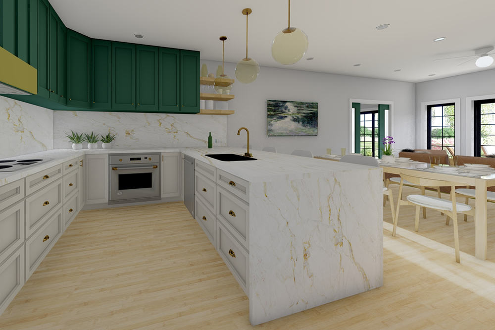 Kitchen of this 1-Bedroom,1024 Sq Ft Plan -177-1056