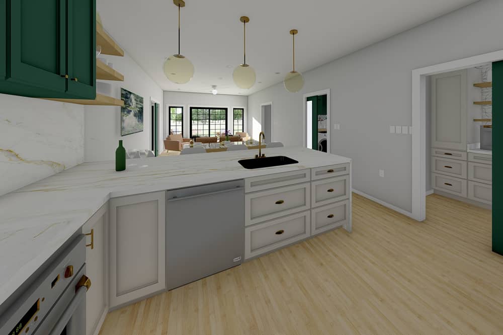 Kitchen of this 1-Bedroom,1024 Sq Ft Plan -177-1056