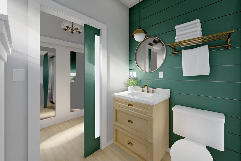 Powder Room of this 1-Bedroom,1024 Sq Ft Plan -177-1056