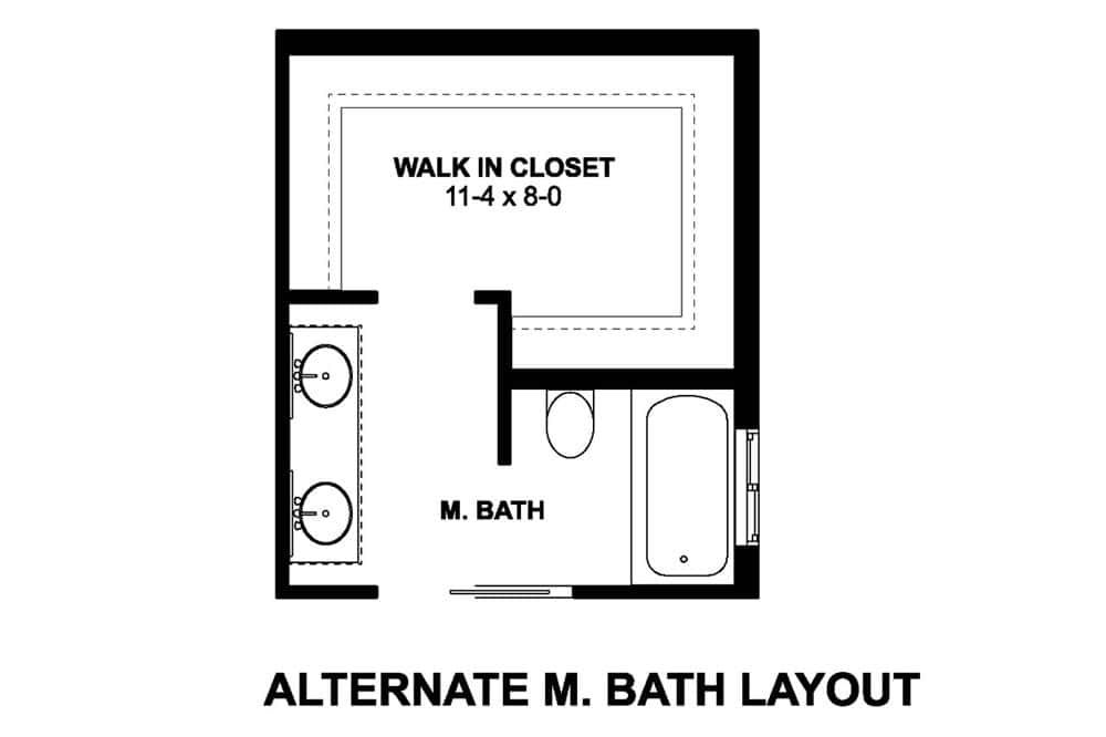 Floor Plan Main Level of In-Law Suite Plan #177-1056