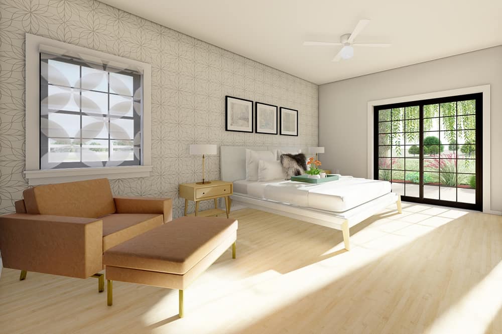 Bedroom of this 1-Bedroom,1024 Sq Ft Plan -177-1056