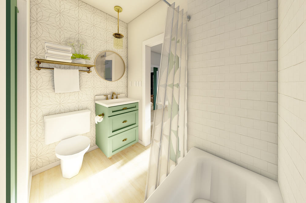 Bathroom of this 2-Bedroom,928 Sq Ft Plan -177-1057