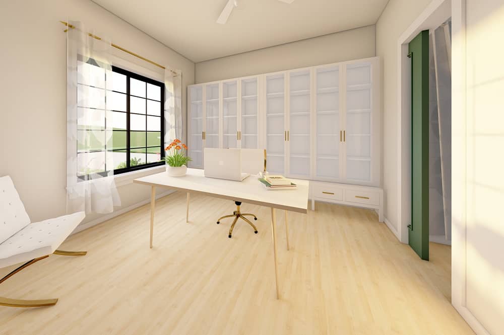 Bedroom of this 2-Bedroom,928 Sq Ft Plan -177-1057