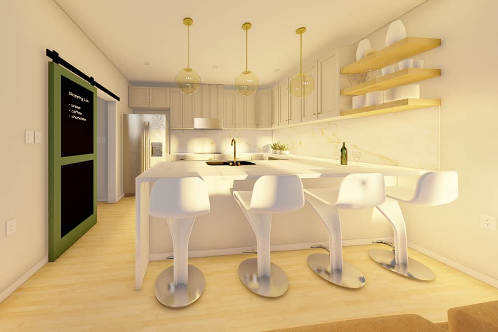 Kitchen of this 2-Bedroom,928 Sq Ft Plan -177-1057