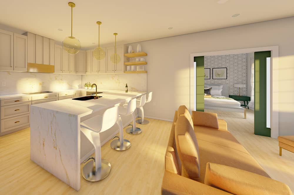 Kitchen of this 2-Bedroom,928 Sq Ft Plan -177-1057