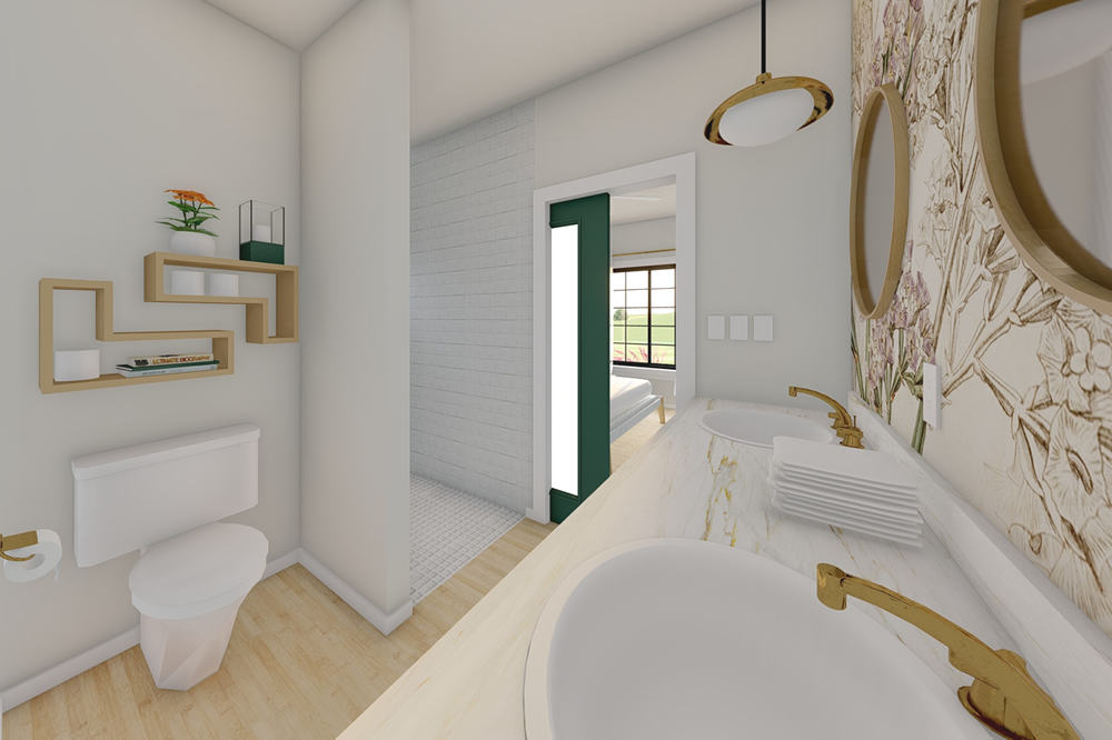 Master Bathroom of this 2-Bedroom,928 Sq Ft Plan -177-1057