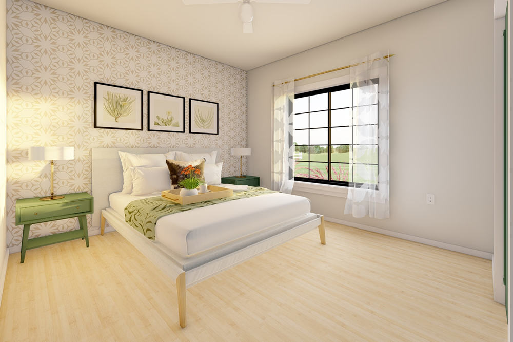 Master Bedroom of this 2-Bedroom,928 Sq Ft Plan -177-1057