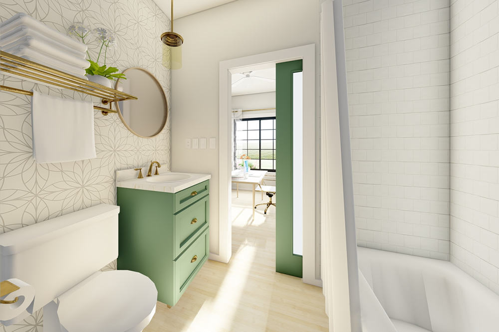 Bathroom of this 2-Bedroom,988 Sq Ft Plan -177-1058