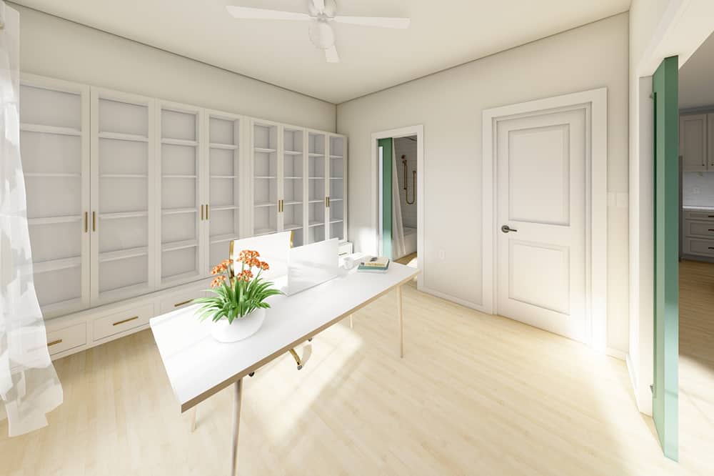 Bedroom of this 2-Bedroom,988 Sq Ft Plan -177-1058