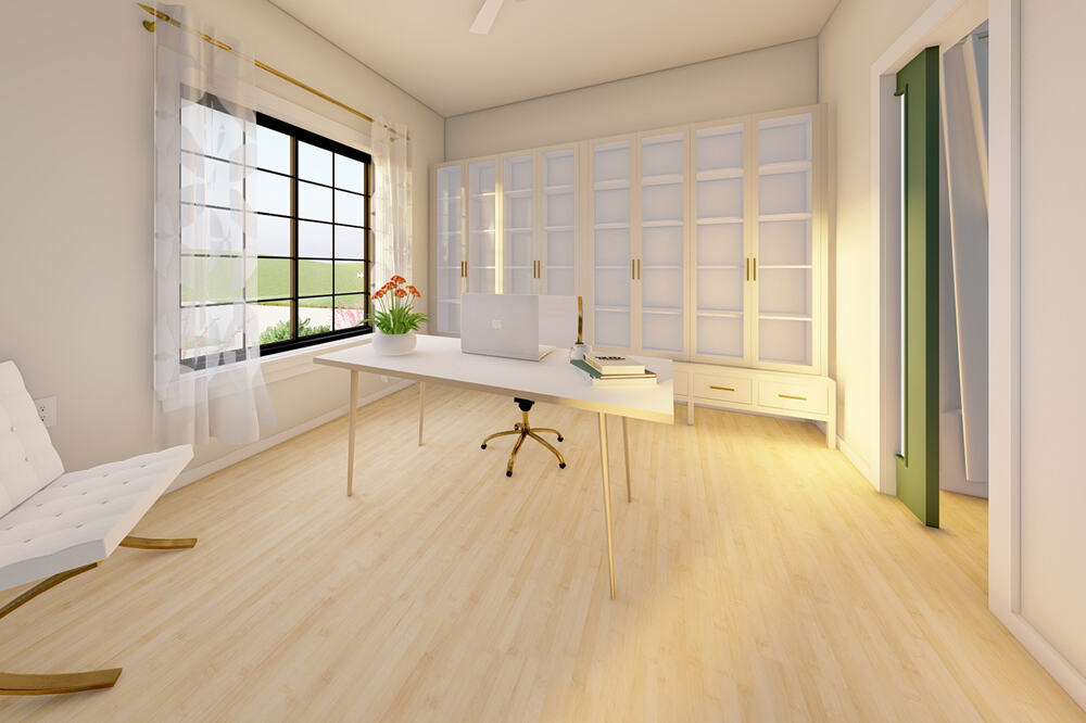 Bedroom of this 2-Bedroom,988 Sq Ft Plan -177-1058