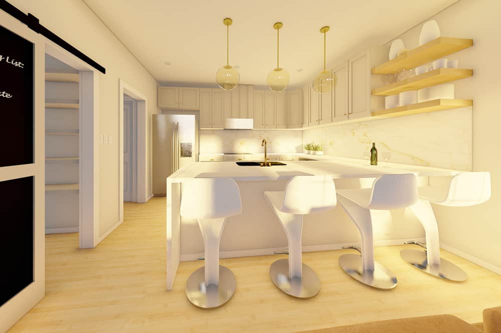 Kitchen of this 2-Bedroom,988 Sq Ft Plan -177-1058