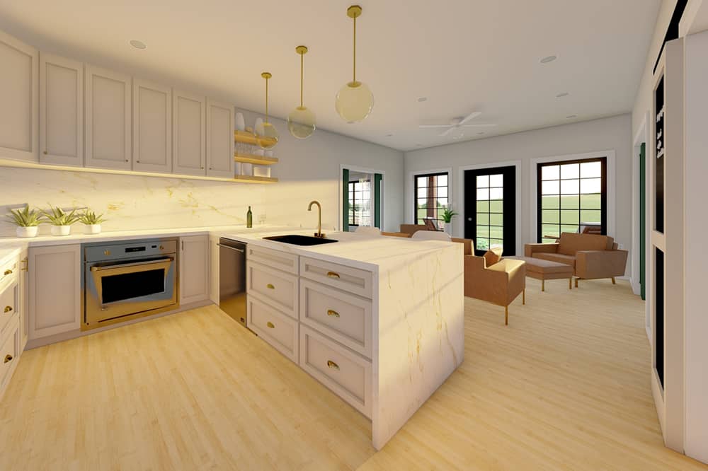 Kitchen of this 2-Bedroom,988 Sq Ft Plan -177-1058