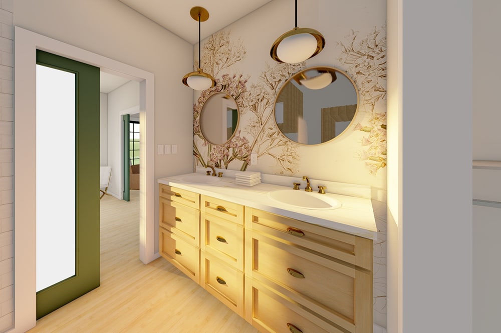 Bathroom of this 2-Bedroom,988 Sq Ft Plan -177-1058
