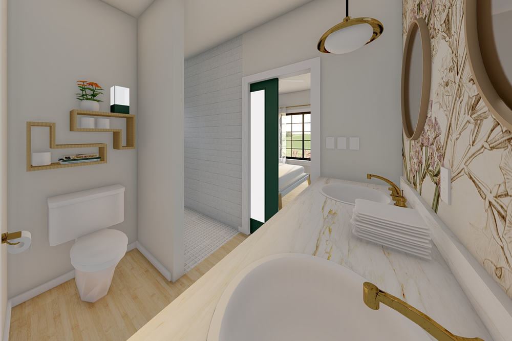 Bathroom of this 2-Bedroom,988 Sq Ft Plan -177-1058