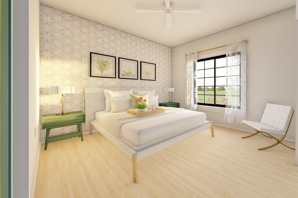 Master Bedroom of this 2-Bedroom,988 Sq Ft Plan -177-1058