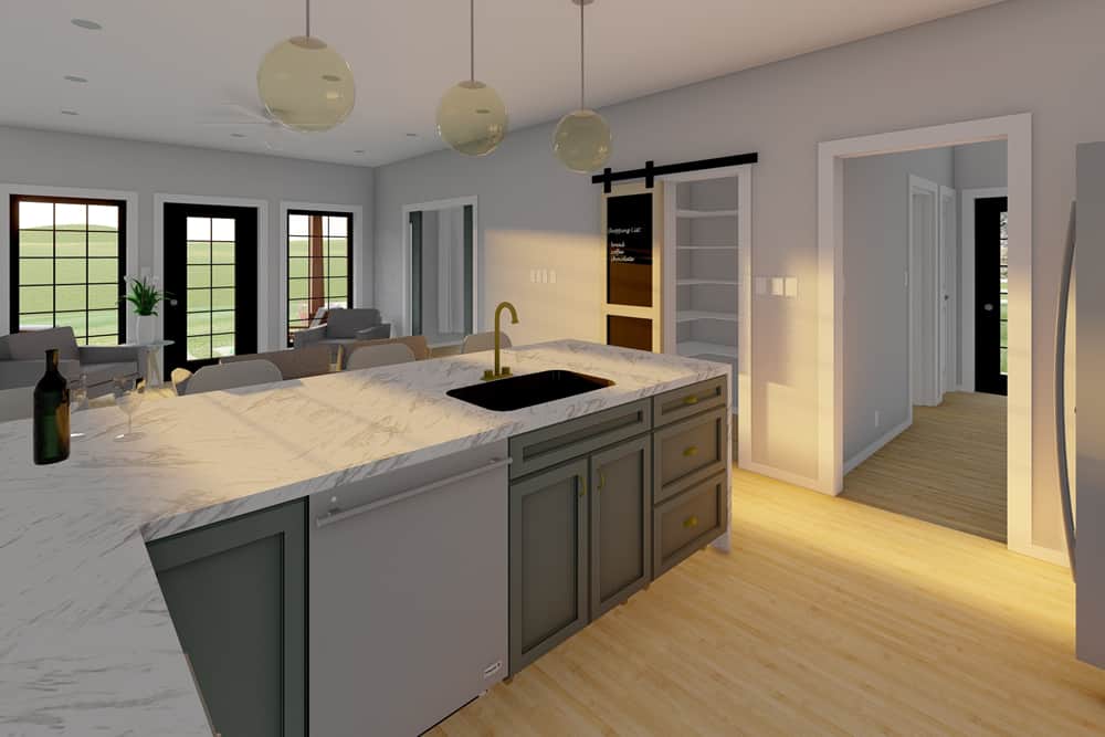 Kitchen of this 2-Bedroom,1064 Sq Ft Plan -177-1059