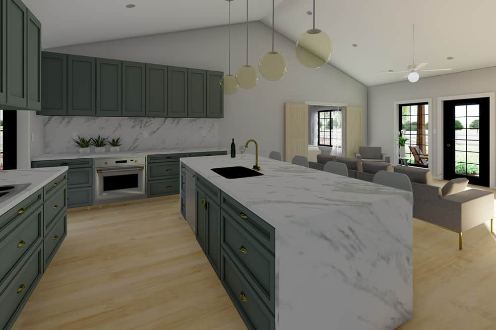 Kitchen of this 2-Bedroom,1232 Sq Ft Plan -177-1060