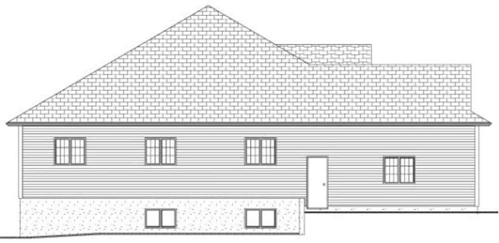Home Plan Right Elevation of this 3-Bedroom,1597 Sq Ft Plan -177-1061
