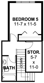 Attic of Small House Plans #177-1062