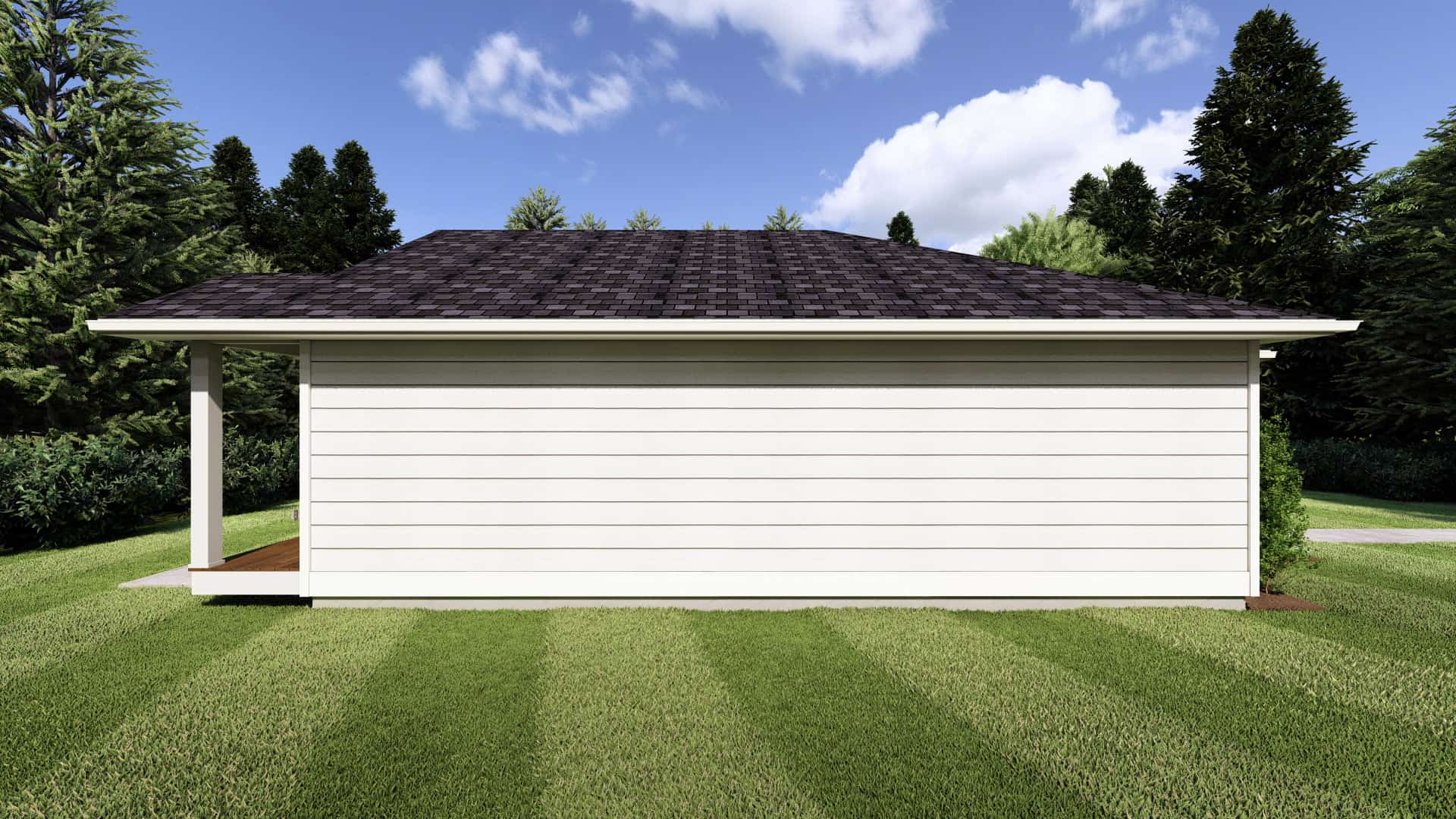 Left Side View of this 1-Bedroom,744 Sq Ft Plan -177-1064