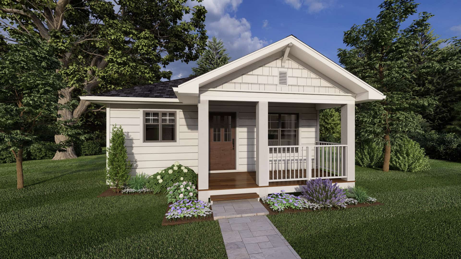 Front View of this 1-Bedroom,744 Sq Ft Plan -177-1064