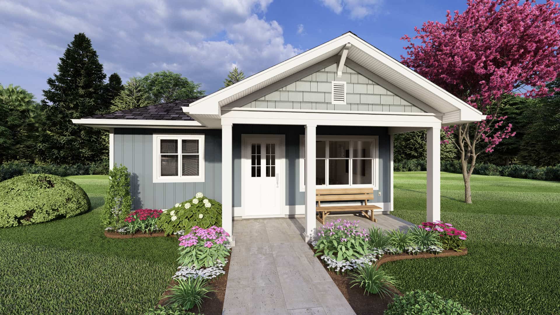 Front Door of this 1-Bedroom,624 Sq Ft Plan -177-1065