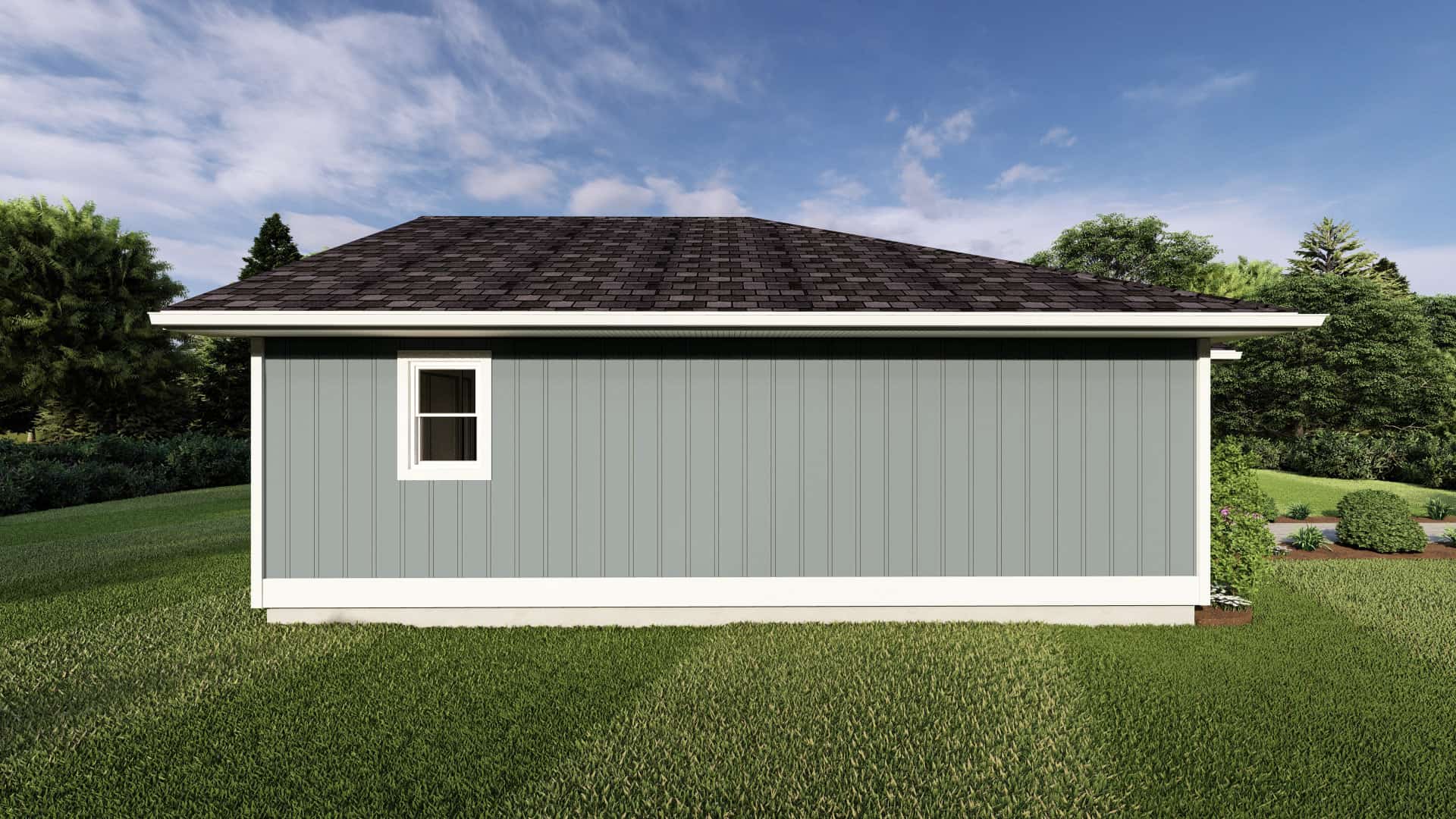 Left Side View of this 1-Bedroom,624 Sq Ft Plan -177-1065