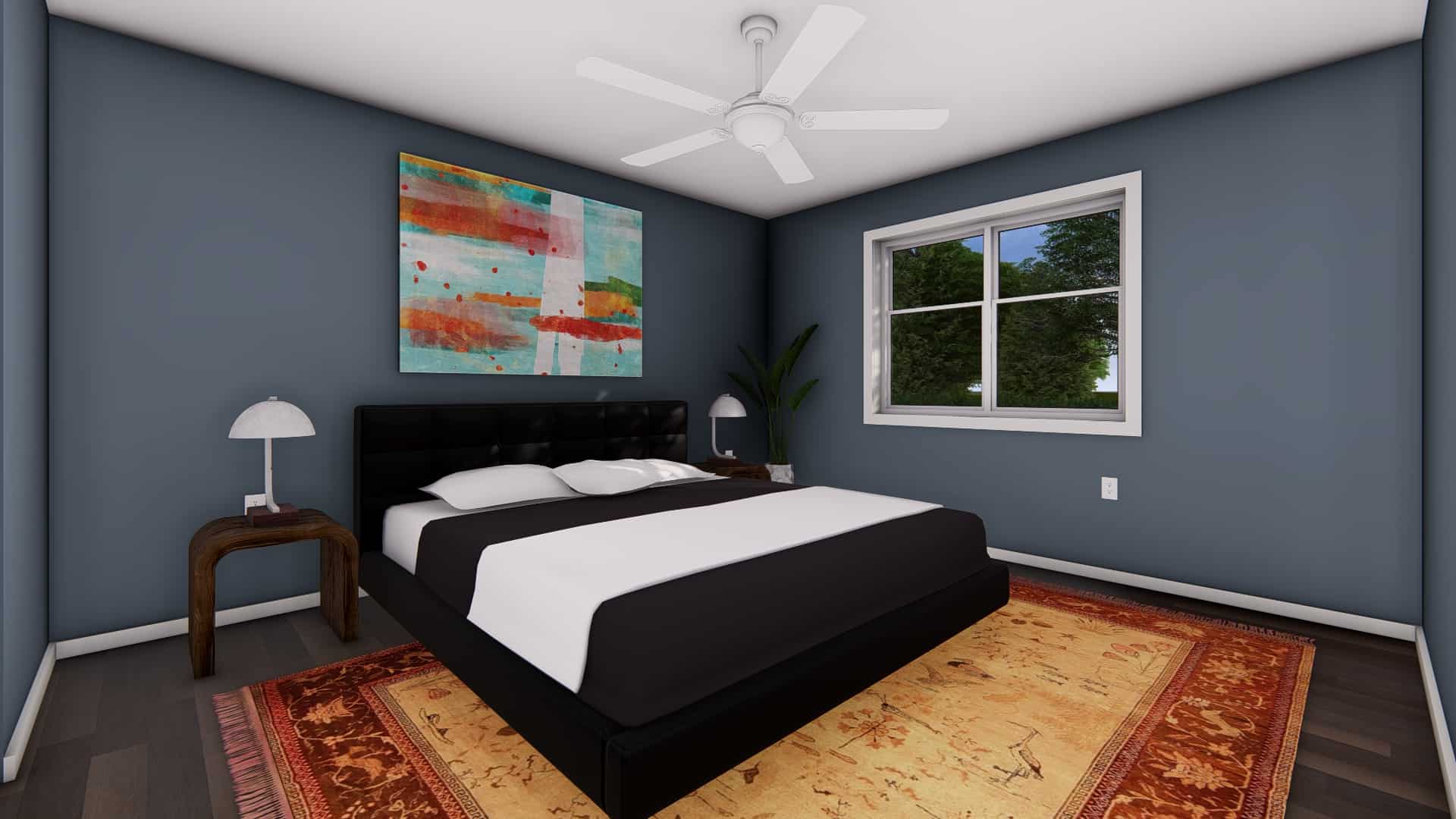 Master Bedroom of this 1-Bedroom,624 Sq Ft Plan -177-1065