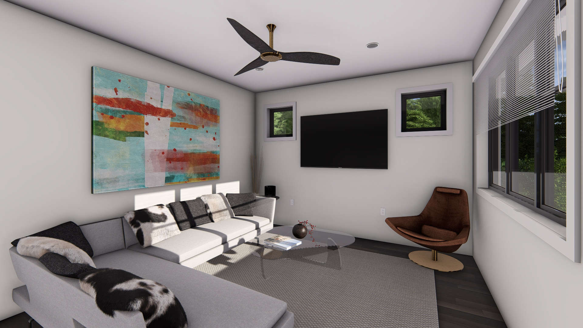 Living Room of this 2-Bedroom,936 Sq Ft Plan -177-1066