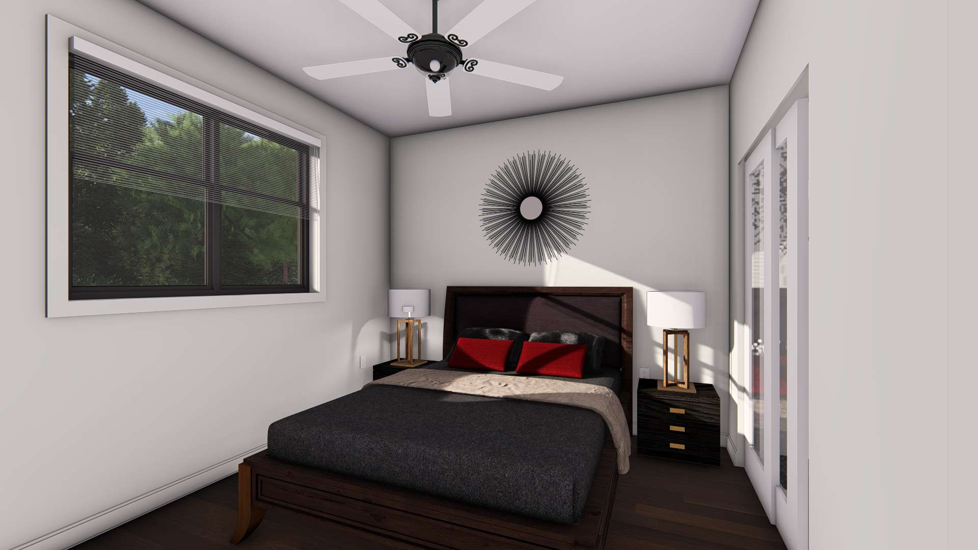 Bedroom of this 2-Bedroom,936 Sq Ft Plan -177-1066
