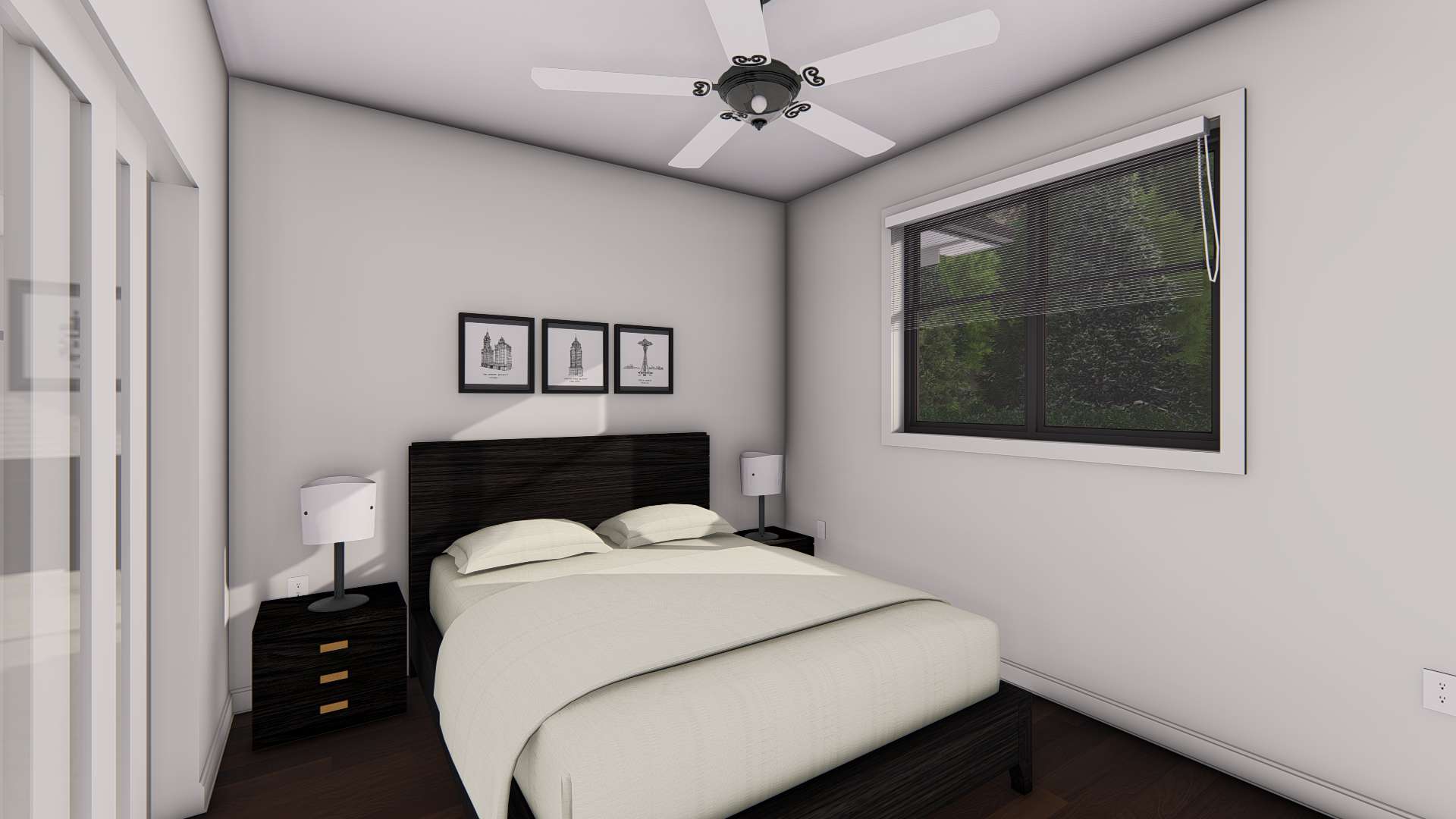 Master Bedroom of this 2-Bedroom,936 Sq Ft Plan -177-1066