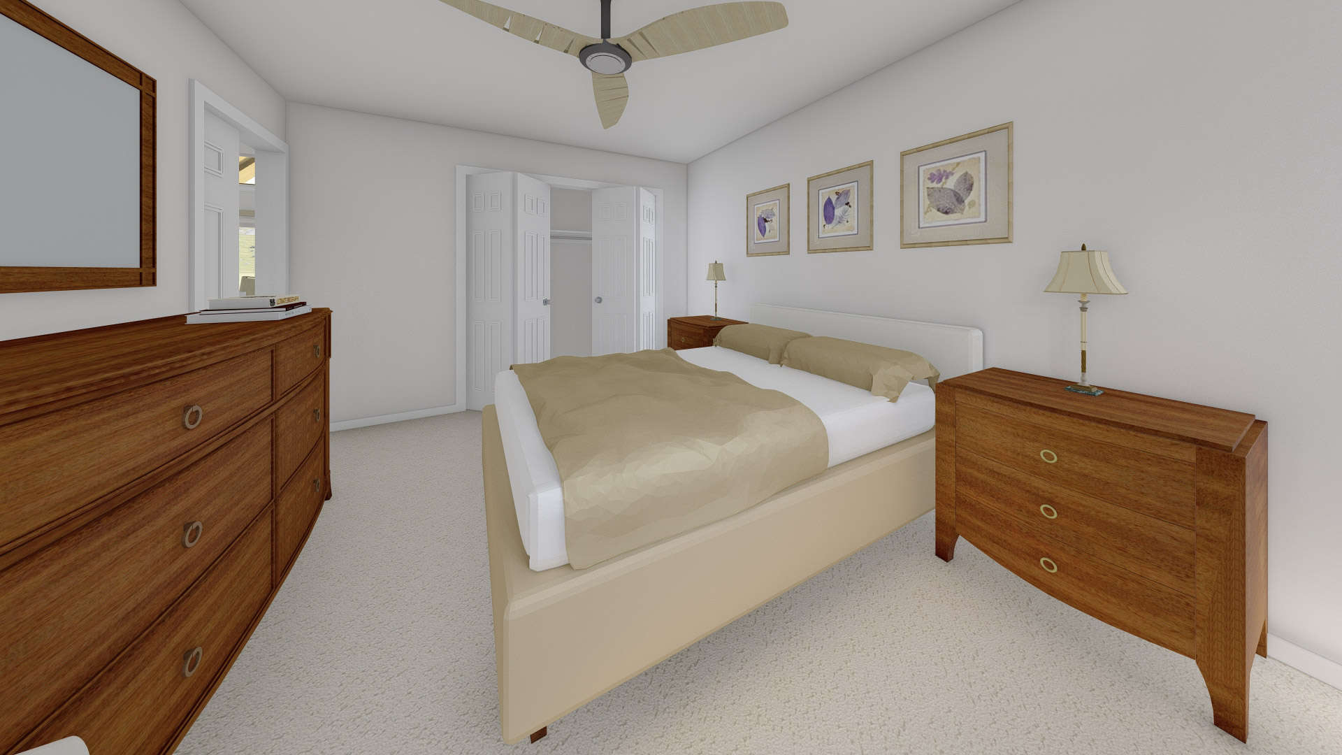 Bedroom of this 2-Bedroom,1252 Sq Ft Plan -177-1067