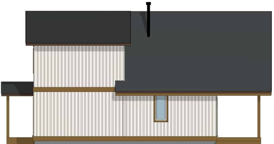 Home Plan Left Elevation of this 2-Bedroom,1252 Sq Ft Plan -177-1067