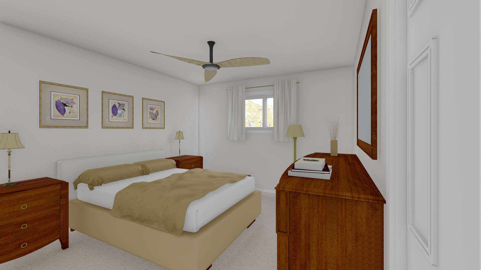 Bedroom of this 2-Bedroom,1252 Sq Ft Plan -177-1067