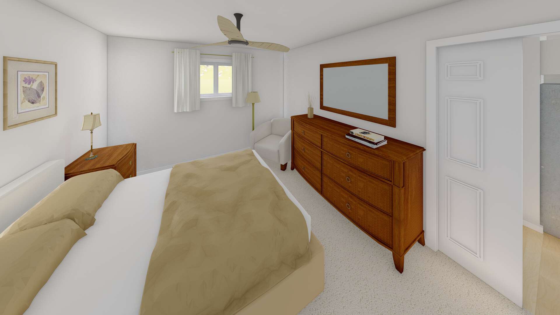 Bedroom of this 2-Bedroom,1252 Sq Ft Plan -177-1067
