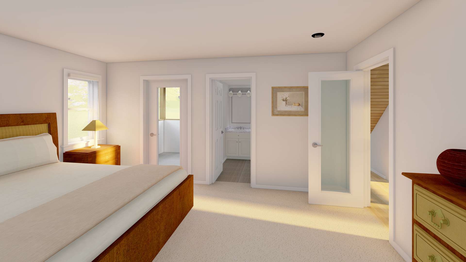 Master Bedroom of this 2-Bedroom,1252 Sq Ft Plan -177-1067