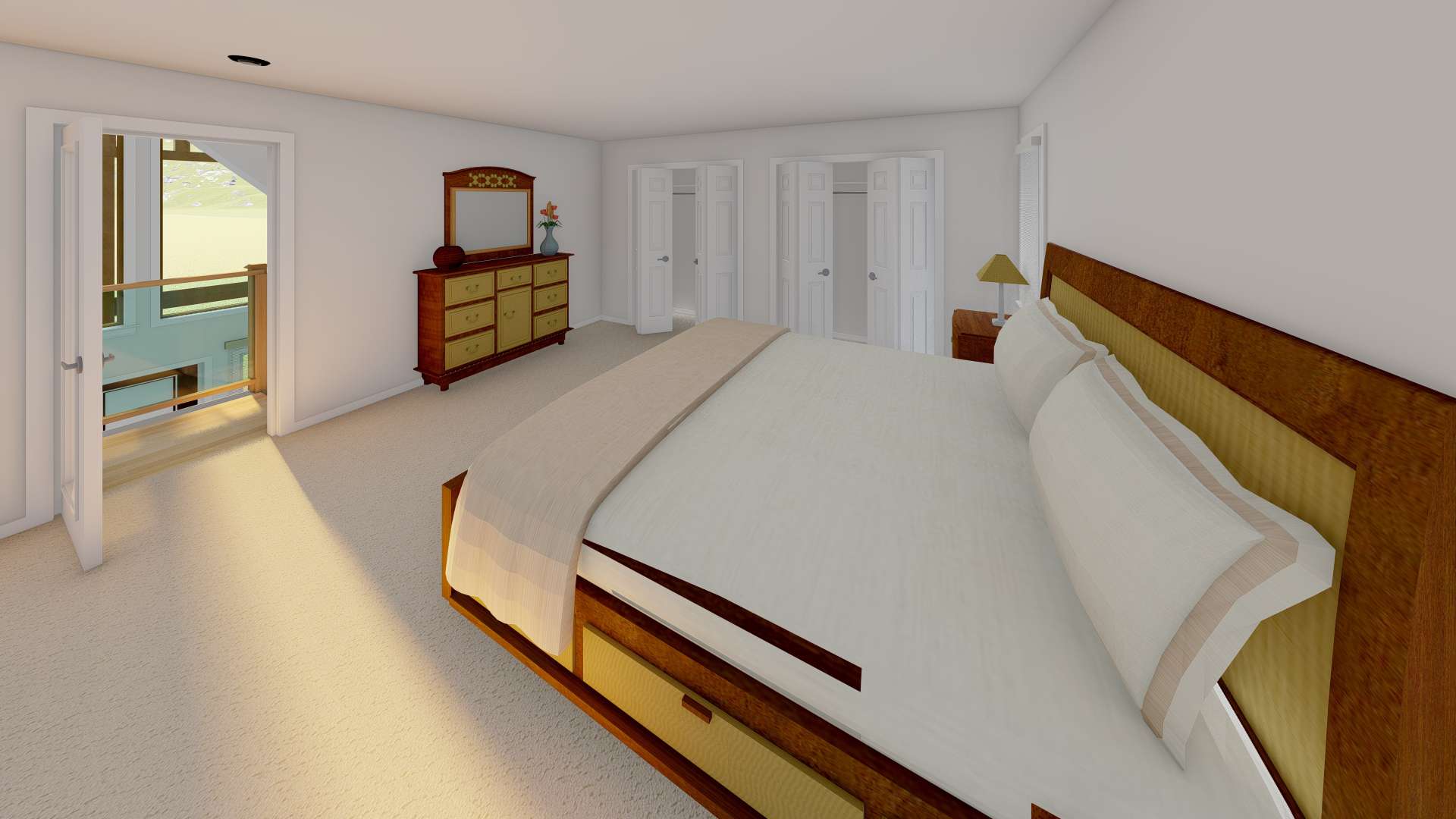 Master Bedroom of this 2-Bedroom,1252 Sq Ft Plan -177-1067