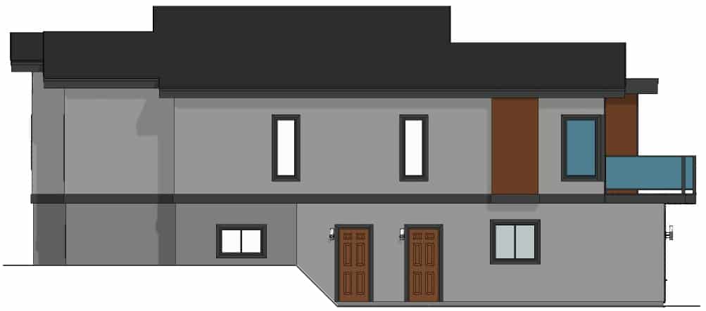 Home Plan Left Elevation of this 4-Bedroom,3020 Sq Ft Plan -177-1069