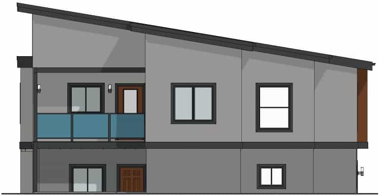 Home Plan Rear Elevation of this 4-Bedroom,3020 Sq Ft Plan -177-1069