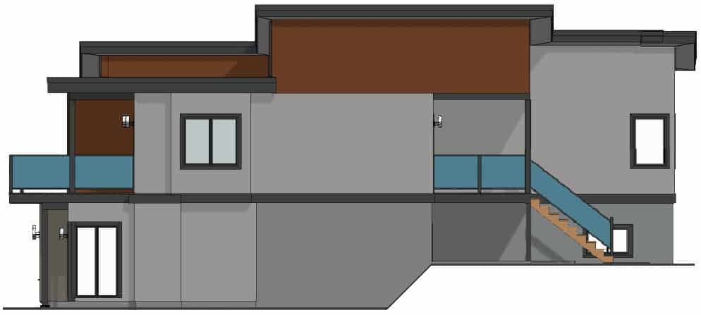 Home Plan Right Elevation of this 4-Bedroom,3020 Sq Ft Plan -177-1069