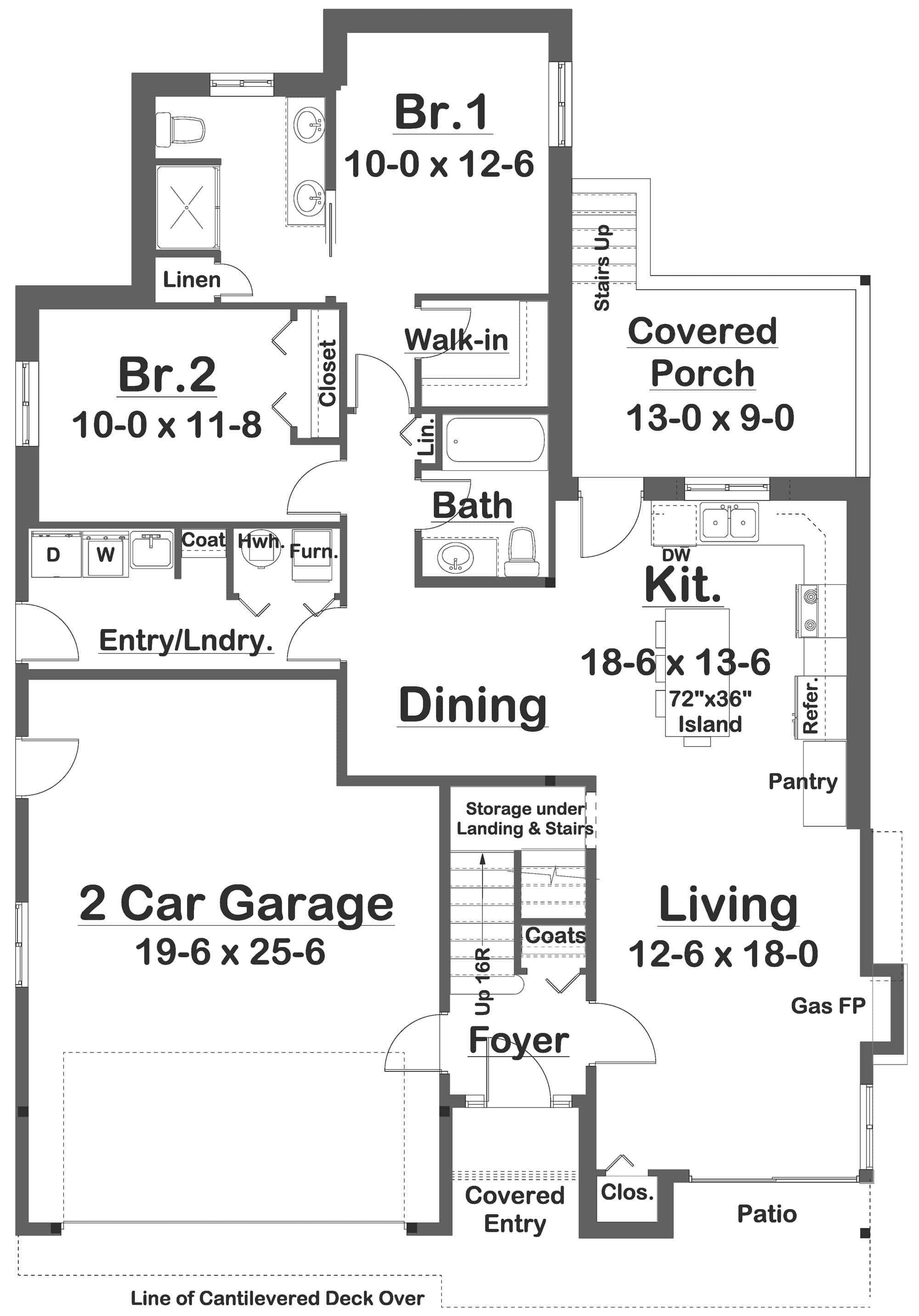 Basement of Contemporary Plan #177-1069