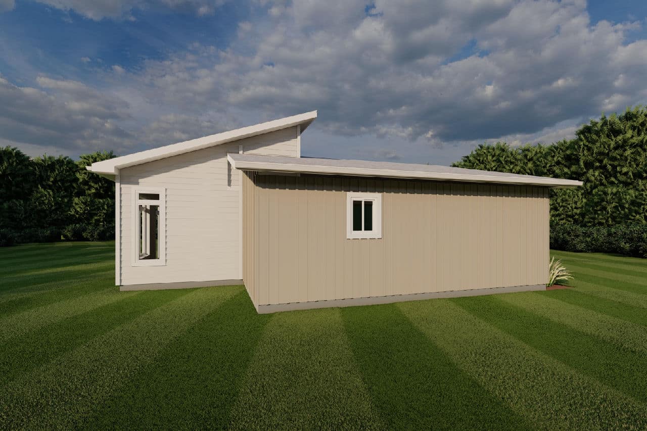 Left Side View of this 2-Bedroom,1144 Sq Ft Plan -177-1070