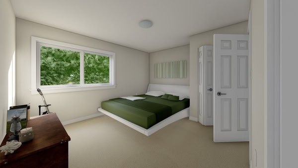 Bedroom of this 2-Bedroom,1037 Sq Ft Plan -177-1073