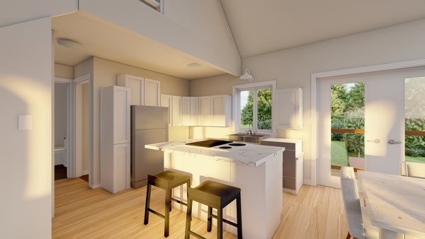 Kitchen of this 2-Bedroom,1037 Sq Ft Plan -177-1073