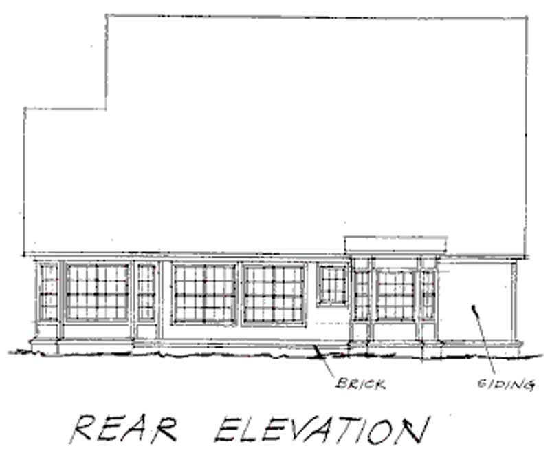 Home Plan Rear Elevation of this 4-Bedroom,2086 Sq Ft Plan -178-1002
