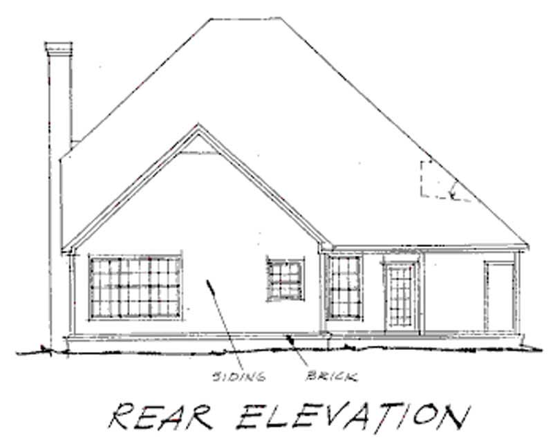 Home Plan Rear Elevation of this 3-Bedroom,2222 Sq Ft Plan -178-1005