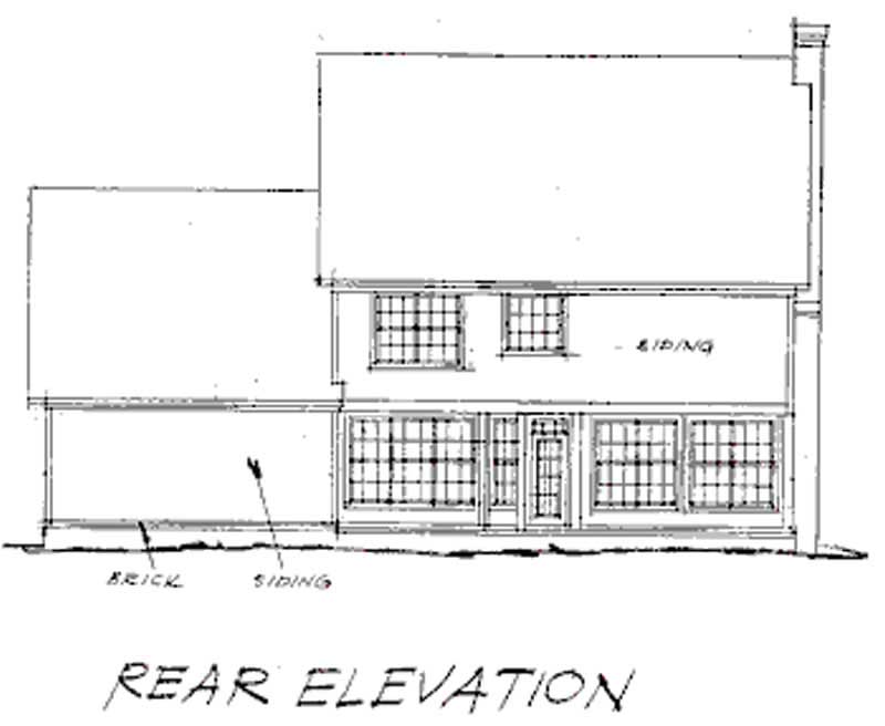 Home Plan Rear Elevation of this 4-Bedroom,2972 Sq Ft Plan -178-1011